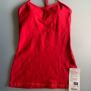 Lululemon Power Y tank in red, size 4